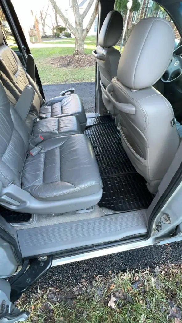 Minivan interior after detailing