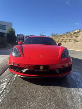 Red Porsche front end after a Bartlett detail