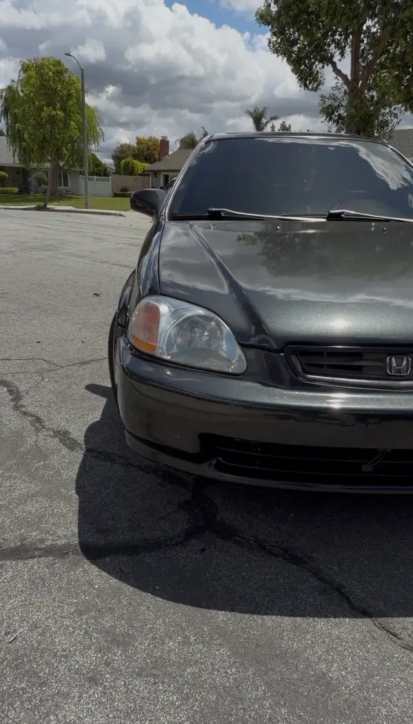 Headlight after restoration work