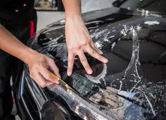 Global Films paint protection film install at Custom Details in Portland