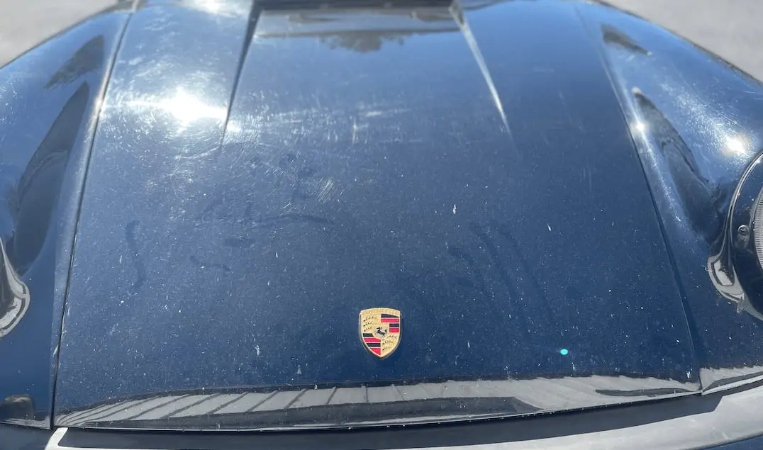 Black Porsche after paint correction