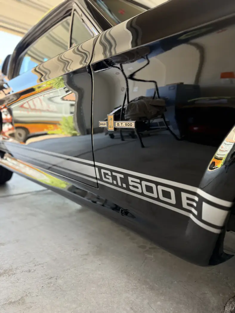 Black Shelby GT500 with glossy corrected paint, Henderson NV