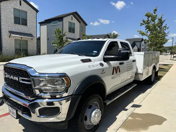 The same RAM 4500 work truck after detailing, glossy paint, clean chrome and wheels