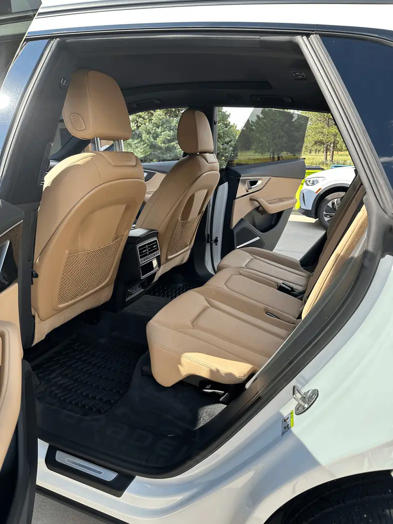 Audi Q8 finished interior, rear cabin, detailed by Paradeis Car Care