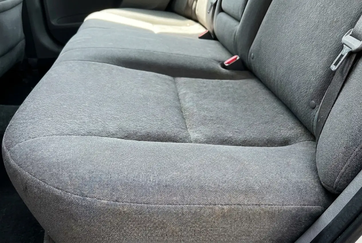 Sedan seats after treatment, fabric clean and fur-free