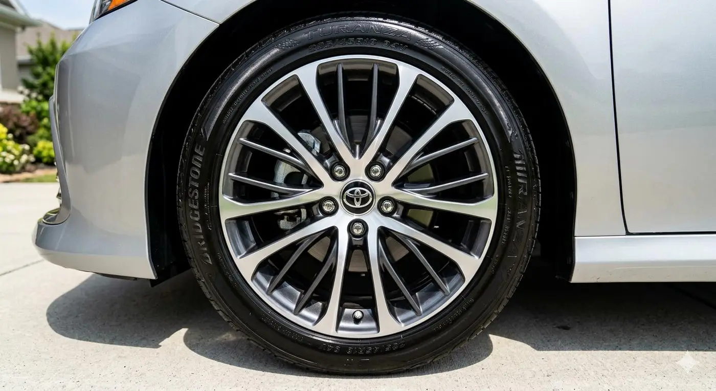 Wheels and tires cleaned and dressed